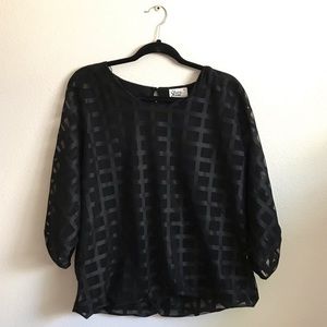 🌿3/25 vintage XARA grid blouse✨